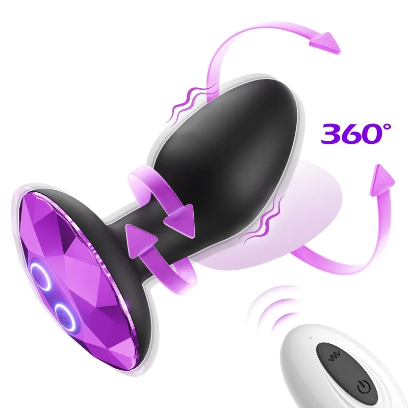 360 Wiggle Prostate Massager Anal Vibrator Male Anal Plug Sex Toys For Men Wireless Remote Ass Butt Plug Adult Sex Toys Buttplug