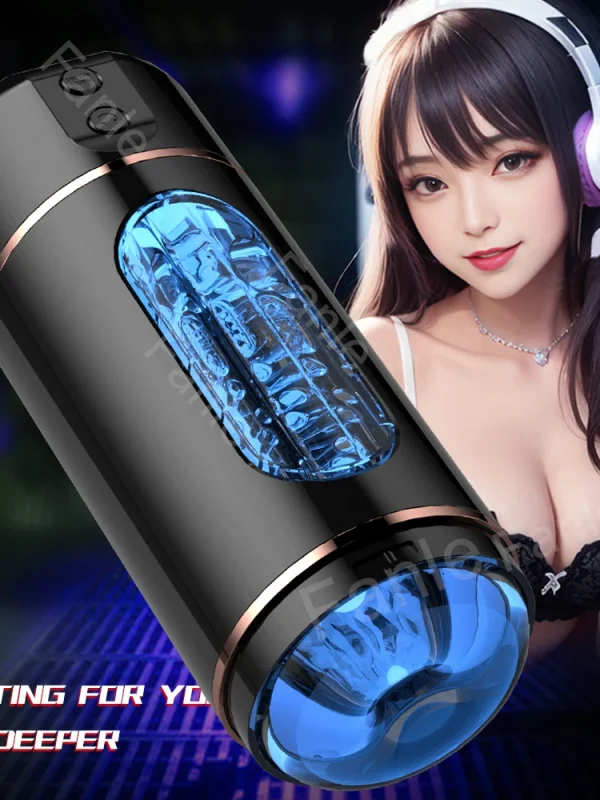 Automatic Male Masturbator Cup Vibration Blowjob Squeezable Pocket Pussy Vagina Penis Oral Sex Machine Toys for Man Adults 18